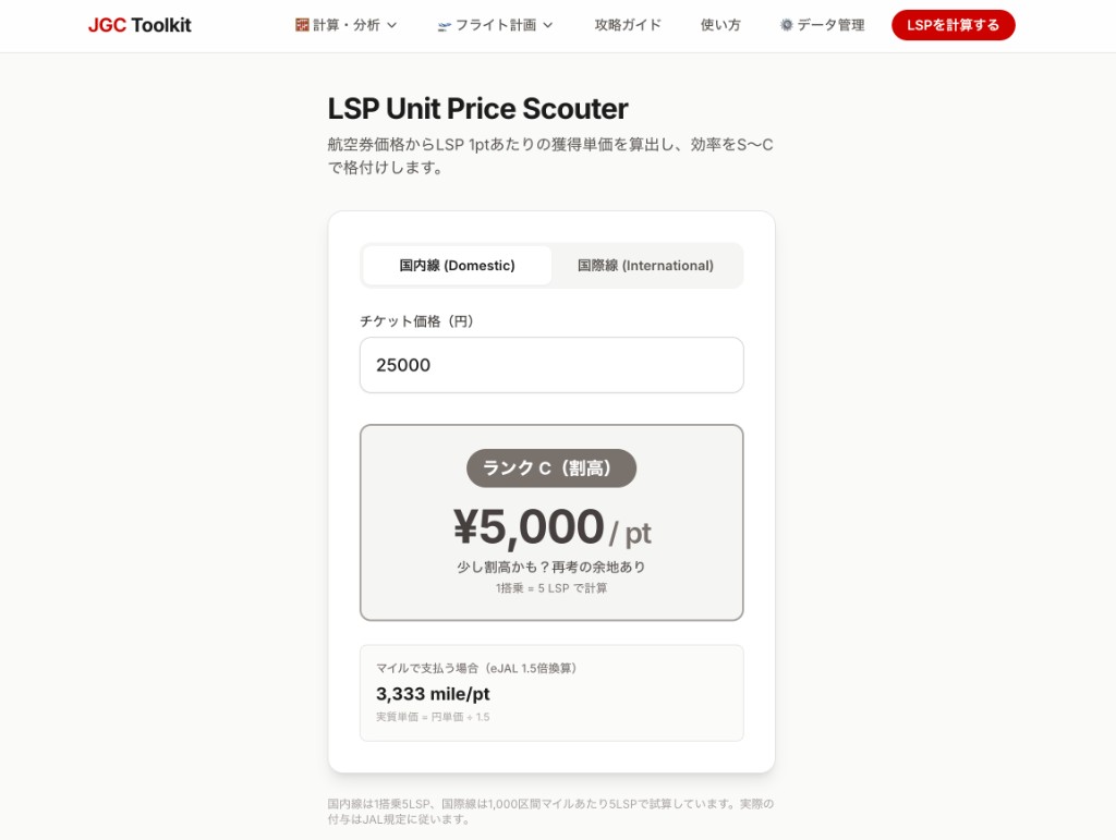 単価スカウターのトップ画面